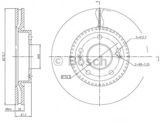 BOSCH 0986BB4288 гальмівний диск