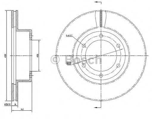 BOSCH 0986BB4293 гальмівний диск