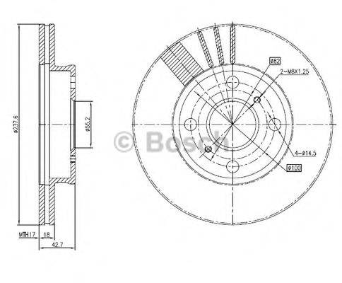 BOSCH 0986BB4311 гальмівний диск