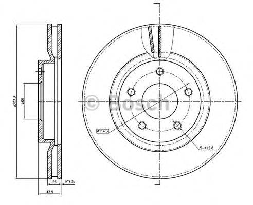 BOSCH 0986BB4314 гальмівний диск