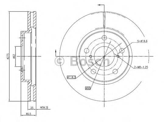 BOSCH 0986BB4322 гальмівний диск