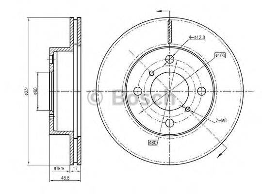 BOSCH 0986BB4354 гальмівний диск