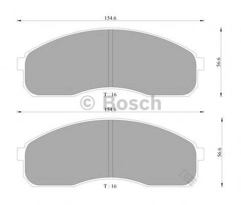 BOSCH 0986505096 Комплект гальмівних колодок, дискове гальмо