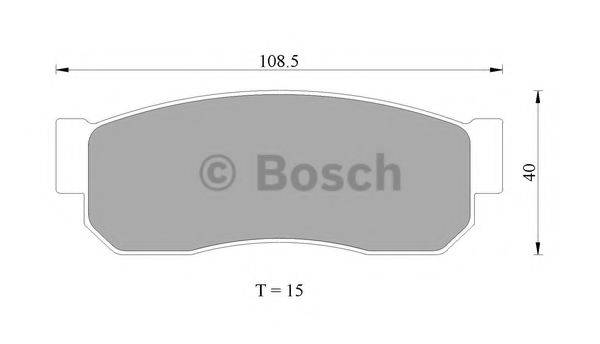 BOSCH 0986505334 Комплект гальмівних колодок, дискове гальмо