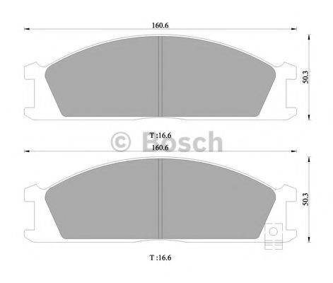 BOSCH 0986505363 Комплект гальмівних колодок, дискове гальмо