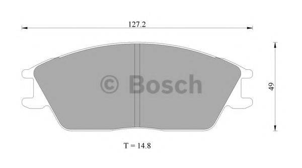 BOSCH 0986505372 Комплект гальмівних колодок, дискове гальмо