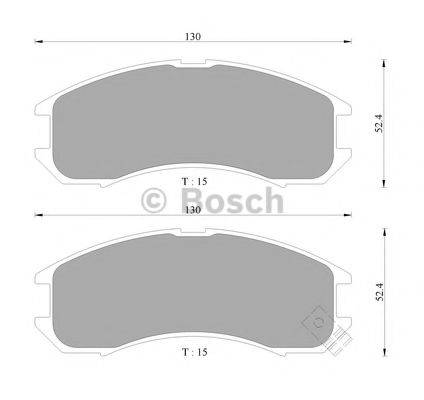 BOSCH 0986505378 Комплект гальмівних колодок, дискове гальмо