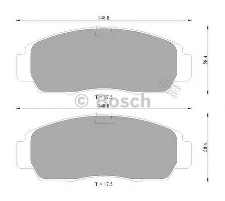 BOSCH 0986505404 Комплект гальмівних колодок, дискове гальмо