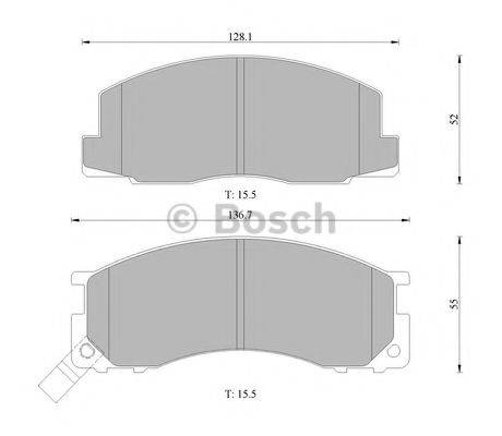 BOSCH 0986505685 Комплект гальмівних колодок, дискове гальмо