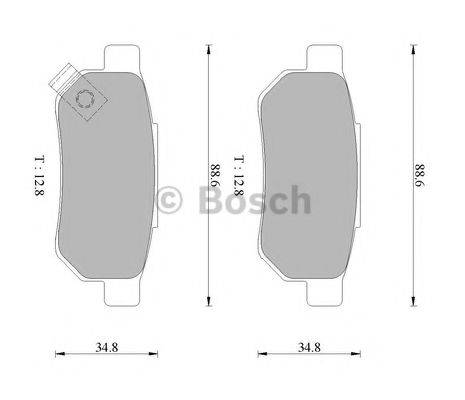 BOSCH 0986505909 Комплект гальмівних колодок, дискове гальмо