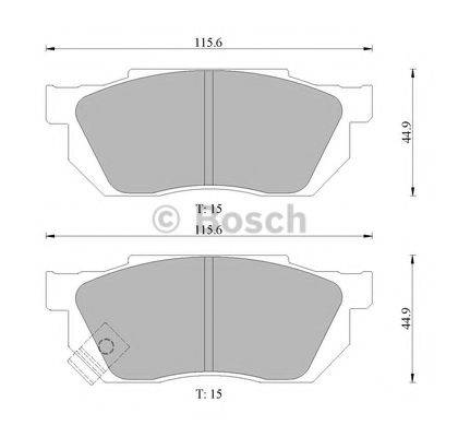 BOSCH 0986505974 Комплект гальмівних колодок, дискове гальмо