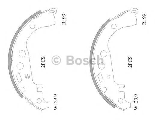 BOSCH 0986AB0118 Комплект гальмівних колодок