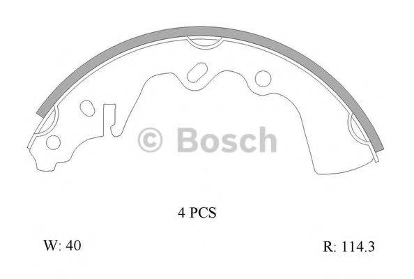 BOSCH 0986AB0123 Комплект гальмівних колодок