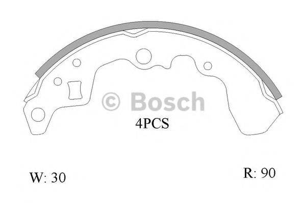 BOSCH 0986AB0850 Комплект гальмівних колодок