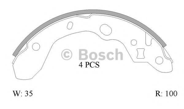 BOSCH 0986AB0919 Комплект гальмівних колодок