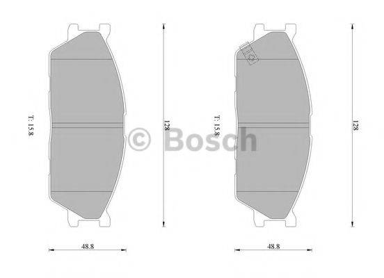 BOSCH 0986AB1021 Комплект гальмівних колодок, дискове гальмо