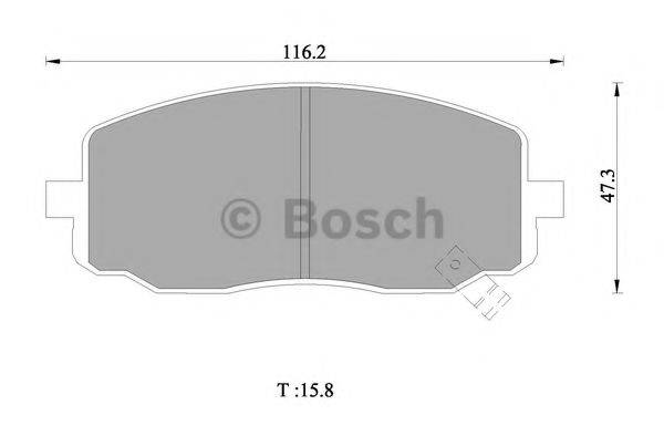 BOSCH 0986AB1028 Комплект гальмівних колодок, дискове гальмо