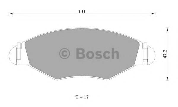 BOSCH 0986AB1064 Комплект гальмівних колодок, дискове гальмо