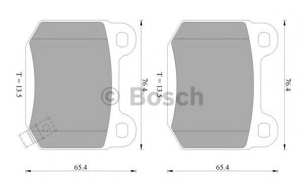 BOSCH 0986AB1068 Комплект гальмівних колодок, дискове гальмо