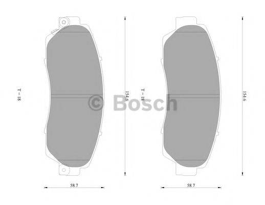 BOSCH 0986AB1085 Комплект гальмівних колодок, дискове гальмо