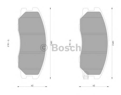 BOSCH 0986AB1469 Комплект гальмівних колодок, дискове гальмо