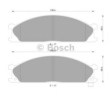 BOSCH 0986AB2007 Комплект гальмівних колодок, дискове гальмо