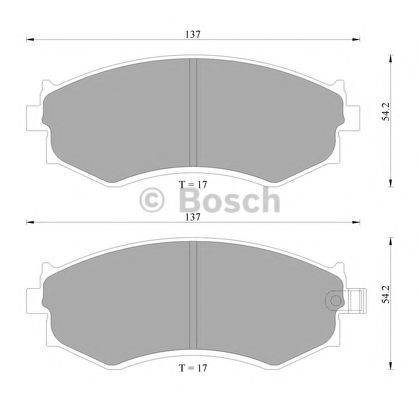 BOSCH 0986AB2030 Комплект гальмівних колодок, дискове гальмо