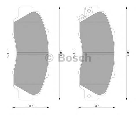 BOSCH 0986AB2204 Комплект гальмівних колодок, дискове гальмо