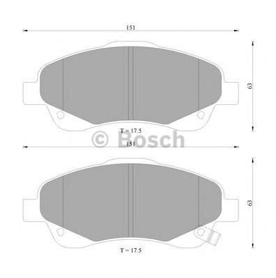 BOSCH 0986AB2266 Комплект гальмівних колодок, дискове гальмо