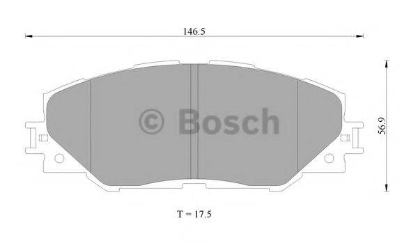 BOSCH 0986AB2298 Комплект гальмівних колодок, дискове гальмо