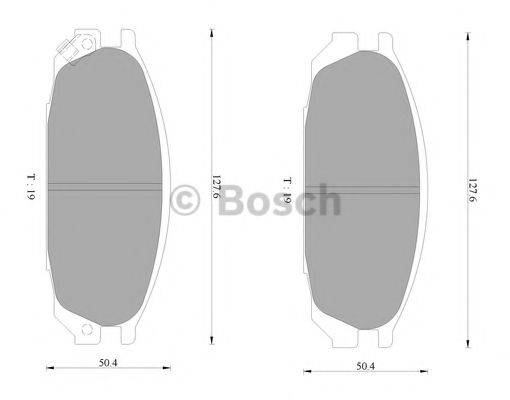 BOSCH 0986AB2312 Комплект гальмівних колодок, дискове гальмо