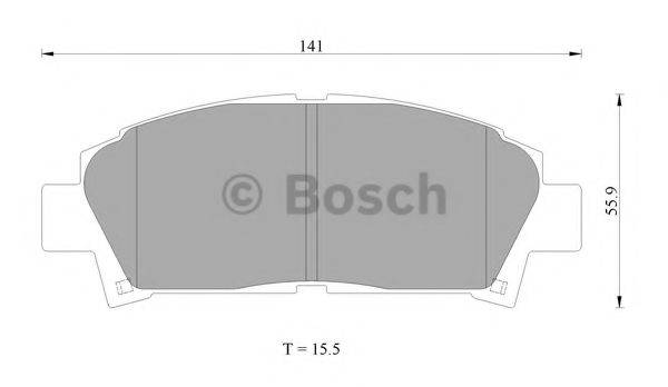 BOSCH 0986AB2398 Комплект гальмівних колодок, дискове гальмо