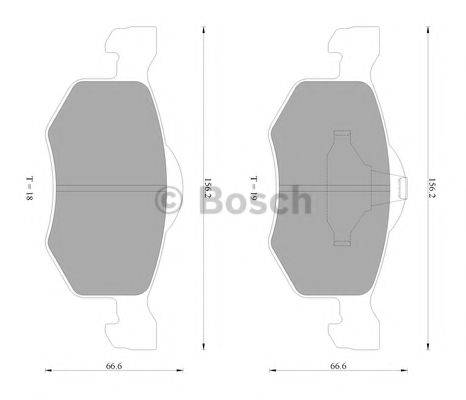 BOSCH 0986AB2401 Комплект гальмівних колодок, дискове гальмо