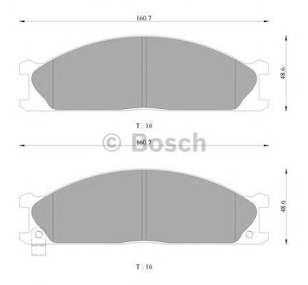 BOSCH 0986AB2467 Комплект гальмівних колодок, дискове гальмо