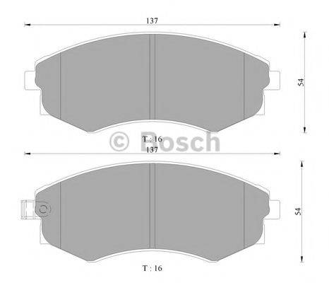 BOSCH 0986AB3049 Комплект гальмівних колодок, дискове гальмо