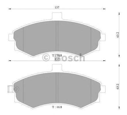 BOSCH 0986AB3050 Комплект гальмівних колодок, дискове гальмо