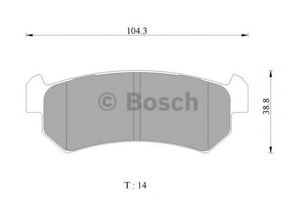 BOSCH 0986AB3071 Комплект гальмівних колодок, дискове гальмо