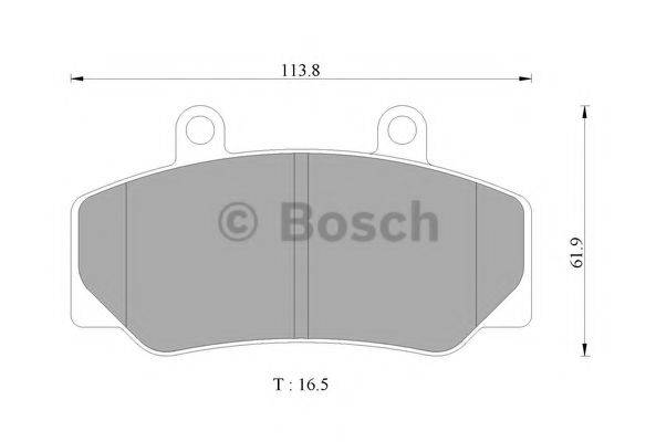 BOSCH 0986AB4434 Комплект гальмівних колодок, дискове гальмо