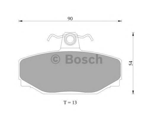 BOSCH 0986AB4435 Комплект гальмівних колодок, дискове гальмо