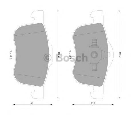 BOSCH 0986AB4563 Комплект гальмівних колодок, дискове гальмо