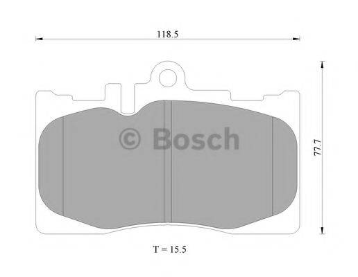 BOSCH 0986AB4568 Комплект гальмівних колодок, дискове гальмо