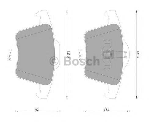 BOSCH 0986AB4578 Комплект гальмівних колодок, дискове гальмо