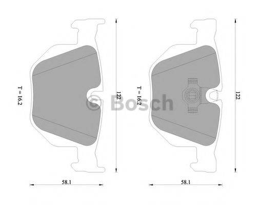 BOSCH 0986AB4582 Комплект гальмівних колодок, дискове гальмо