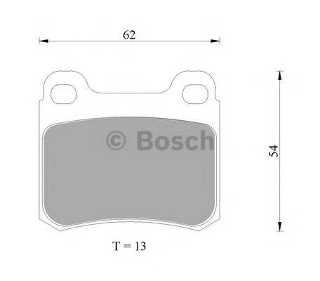 BOSCH 0986AB4975 Комплект гальмівних колодок, дискове гальмо