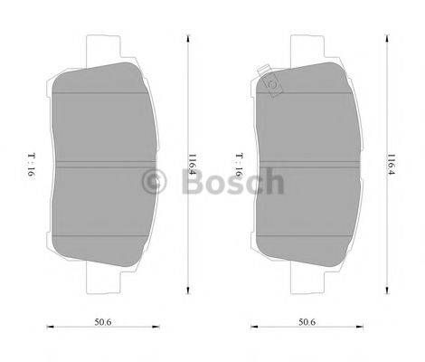 BOSCH 0986AB9086 Комплект гальмівних колодок, дискове гальмо