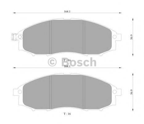 BOSCH 0986AB9167 Комплект гальмівних колодок, дискове гальмо