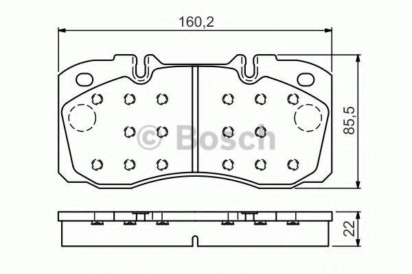 BOSCH 0986TB3167 Комплект гальмівних колодок, дискове гальмо