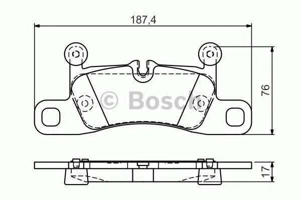 BOSCH 0986TB3186 Комплект гальмівних колодок, дискове гальмо