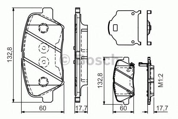 BOSCH 0986TB3190 Комплект гальмівних колодок, дискове гальмо