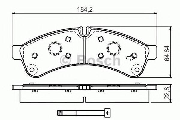 BOSCH 0986TB3191 Комплект гальмівних колодок, дискове гальмо